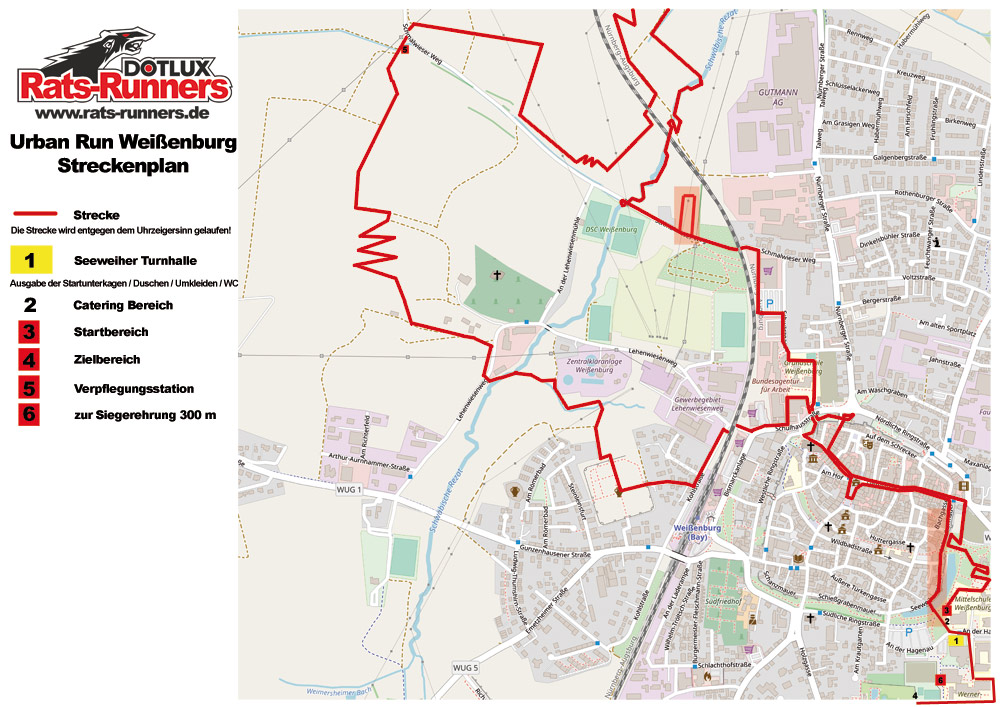 Der Streckenplan des Hindernislaufes in Weißenburg